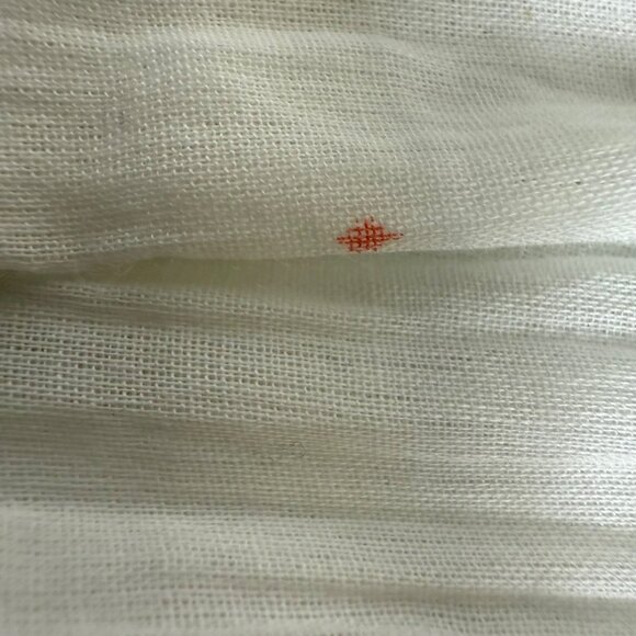 Boho Chic Broomstick Maxi Skirt By Elementz Size S Blue White Ombre Eyelet Sequi - Picture 11 of 16